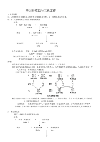 基因的连锁与互换定律
