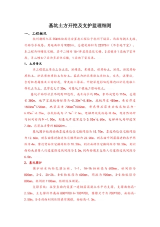 基坑土方开挖监理细则