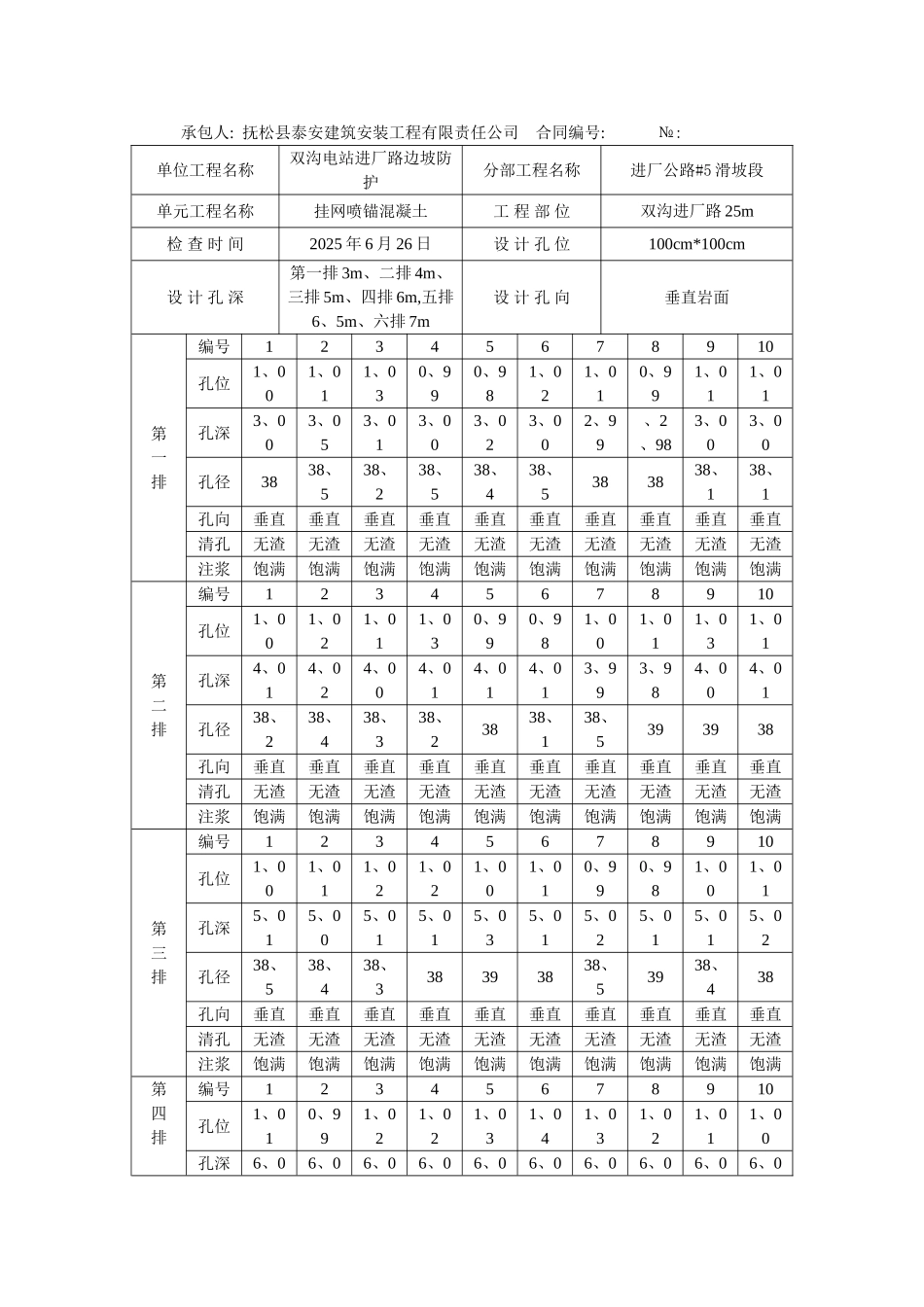 基坑支护竣工验收记录表_第3页