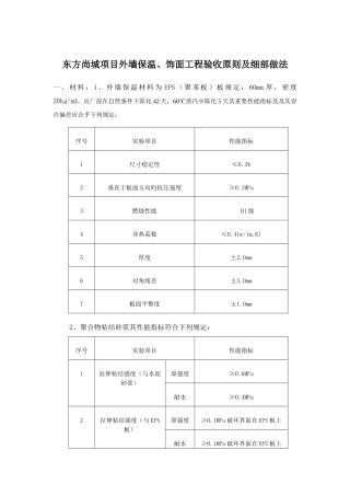 外墙外保温及饰面验收标准