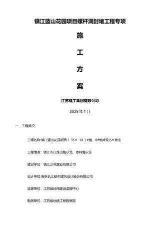 外墙螺杆洞封堵方案