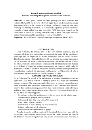 外文翻译-外文文献-英文文献-基于社会性软件的个人知识管理应用程序模型的研究