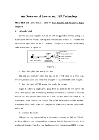 外文翻译-servlet和jsp技术简介-本科论文