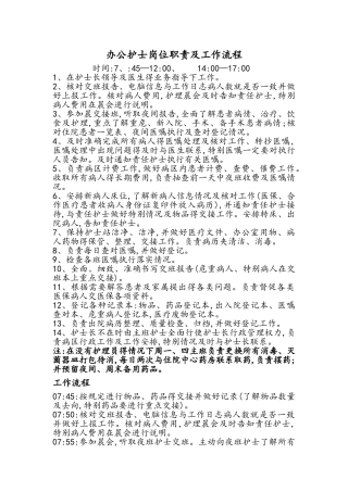 外科护士岗位职责和工作流程图