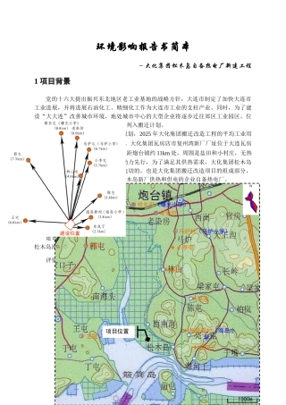大化集团松木岛自备热电厂新建工程环境影响报告书简本