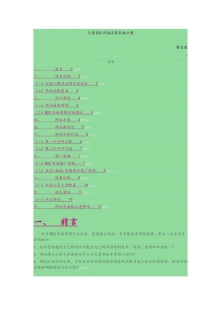 大型B2C网站运营实施方案