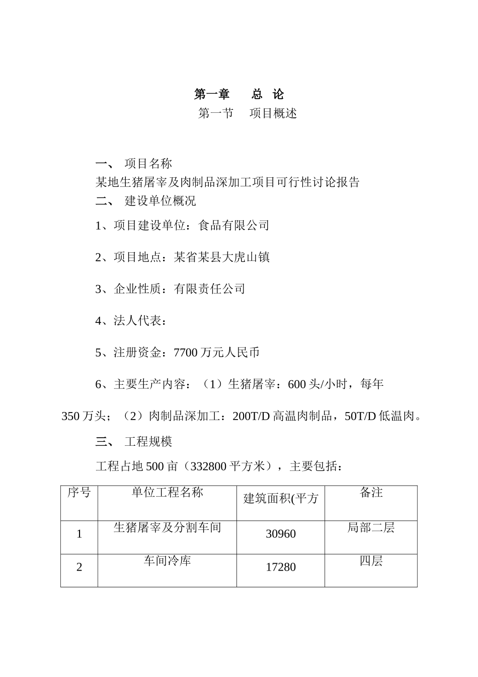 大型生猪屠宰及肉制品深加工项目可行性研究报告书_第2页