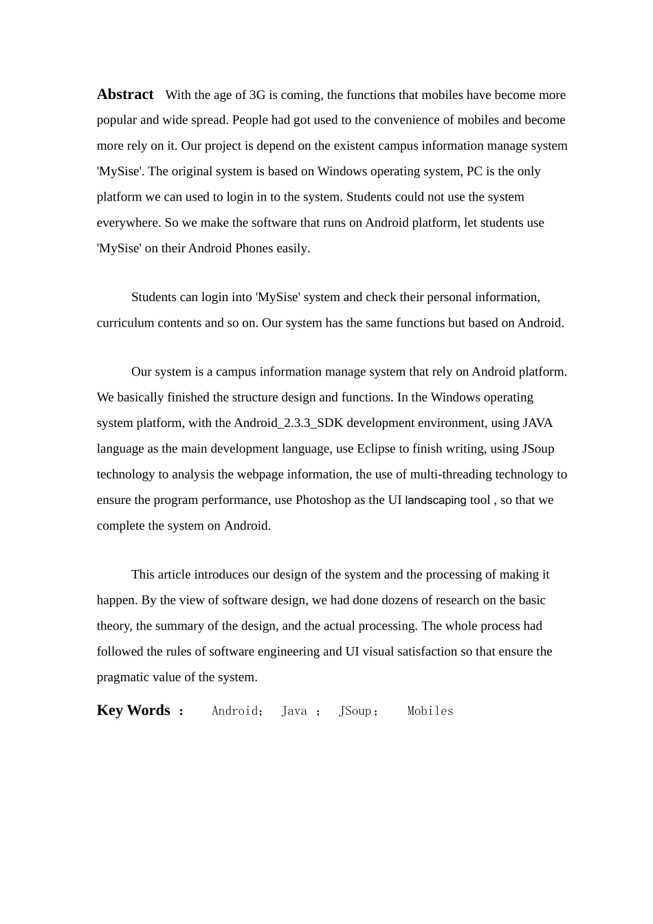 大学毕业论文-—android平台下校园信息管理系统客户端的设计与实现_第3页