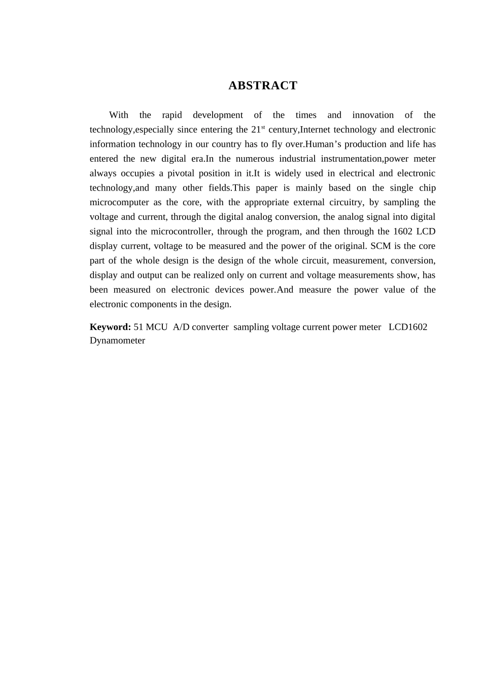 大学毕业设计---基于单片机的功率计的设计_第2页