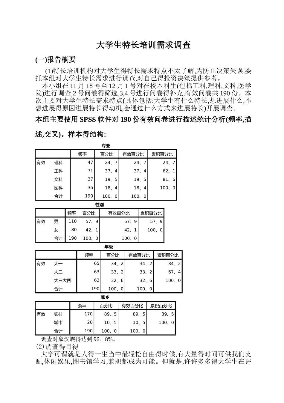 大学生兴趣爱好调查报告_第1页