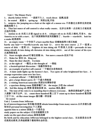 大学英语(2)知识点总结