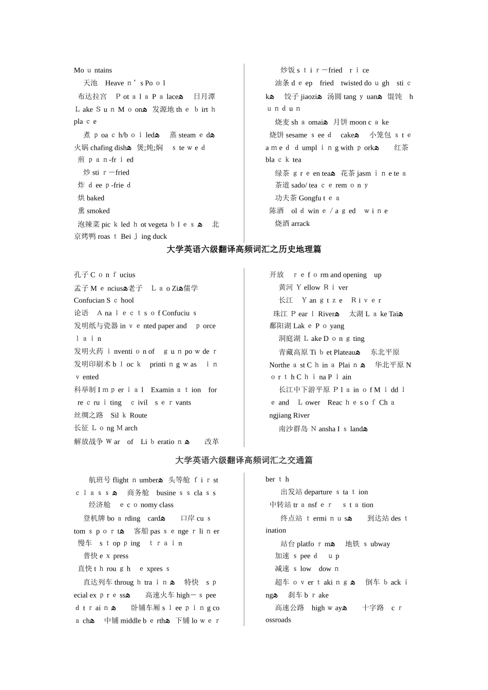 大学英语六级翻译高频词汇_第3页