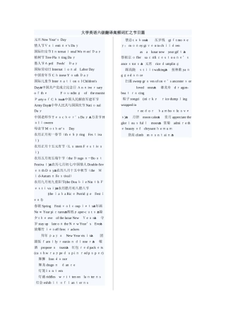 大学英语六级翻译高频词汇