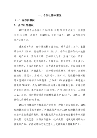 大棚蔬菜项目可行性申报书