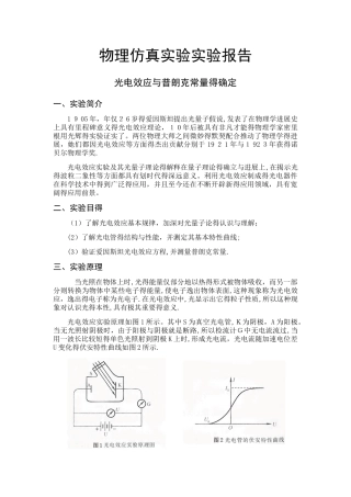 大物仿真实验实验报告