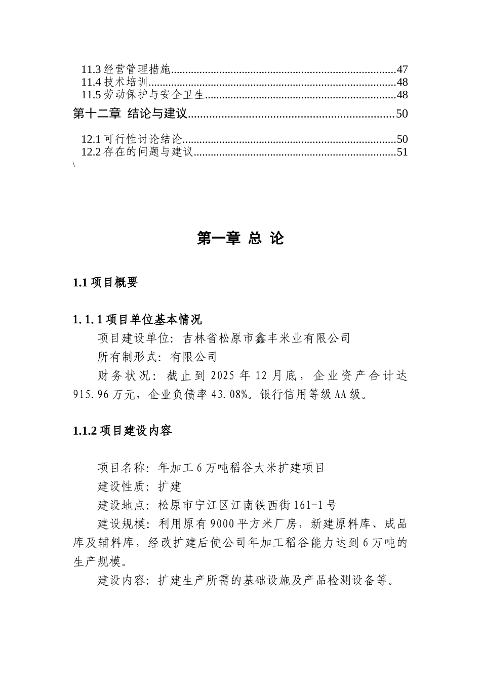 大米加工厂扩建项目可行性研究报告(53P)_第3页