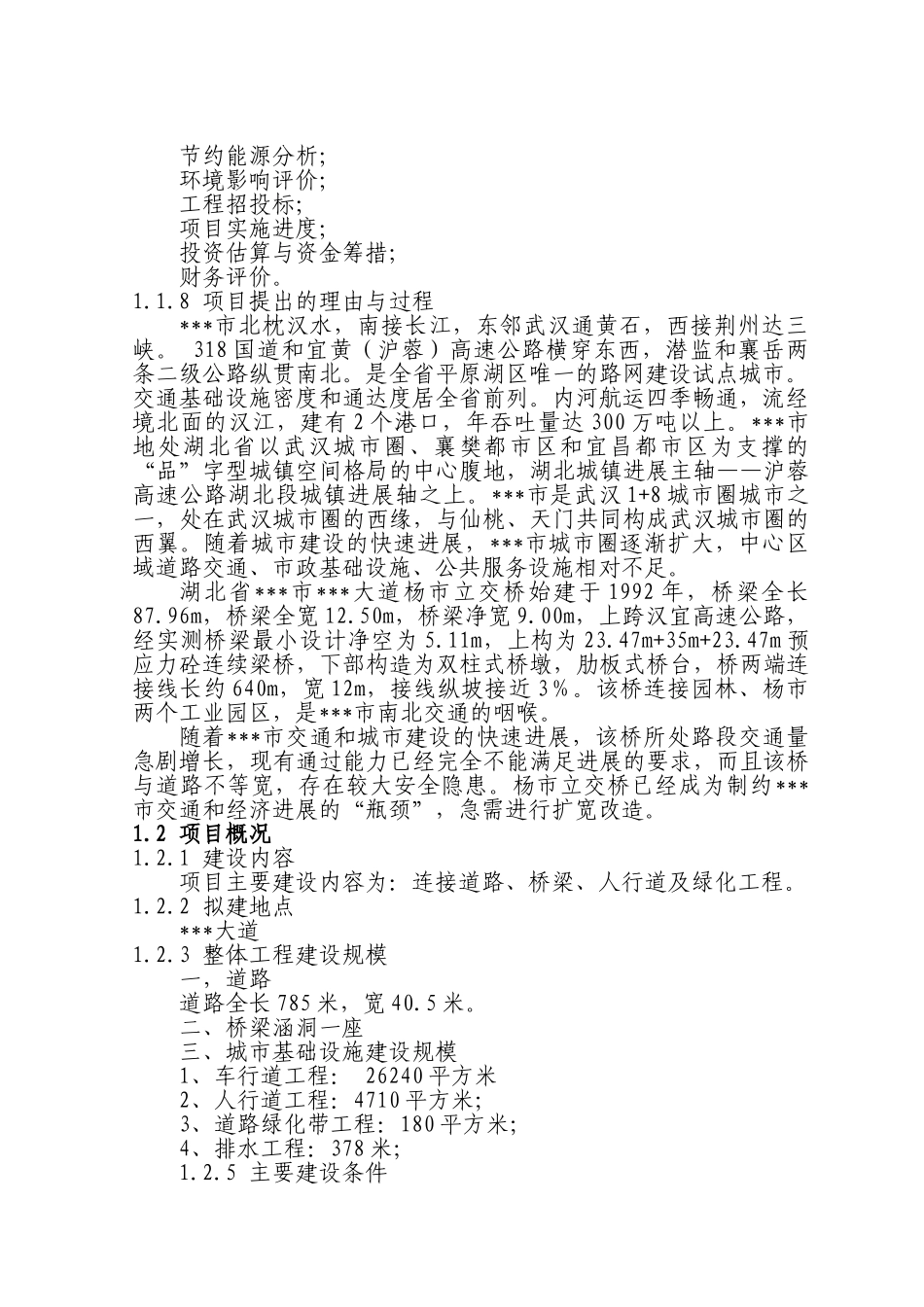 大道立交桥拓宽工程项目可行性研究报告_第3页
