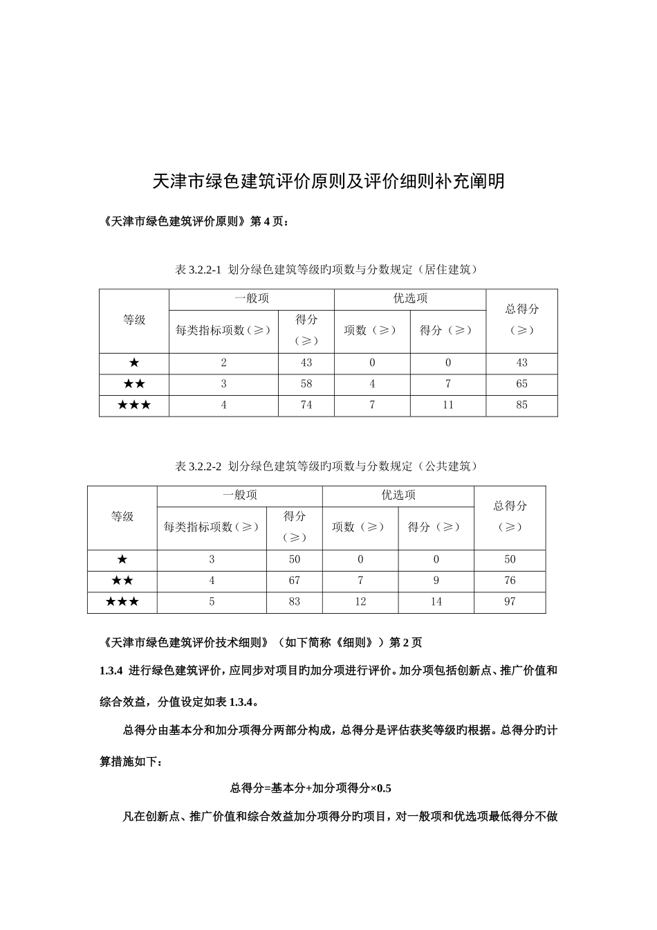 天津市绿色建筑评价标准及评价细补充说明_第1页