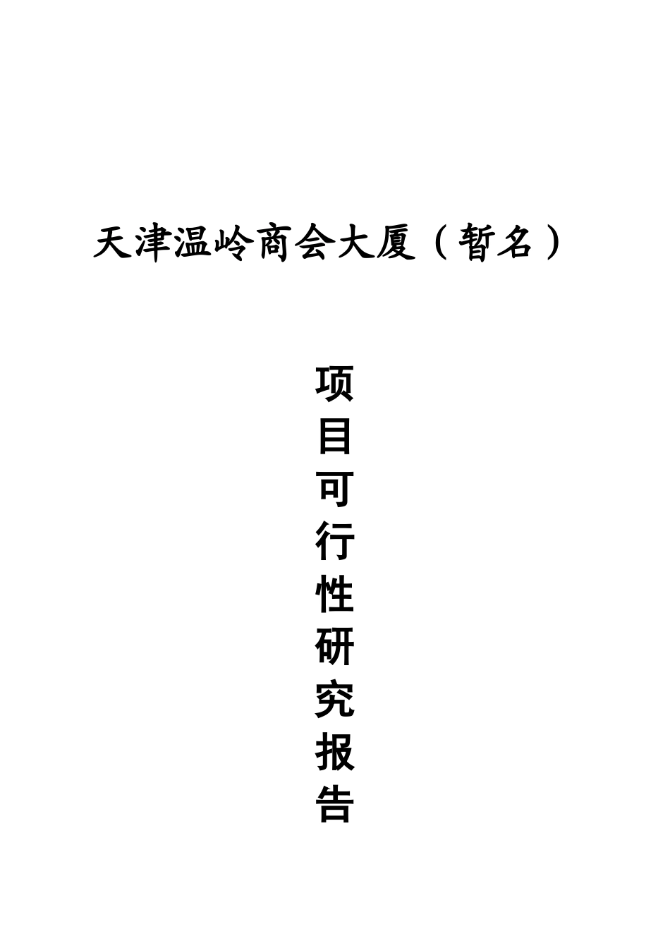 天津温岭商会大厦建设项目可行性研究报告_第2页