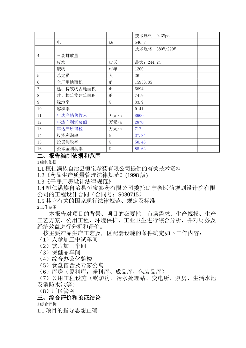 天然中药保健品综合开发项目资金申请报告_第3页