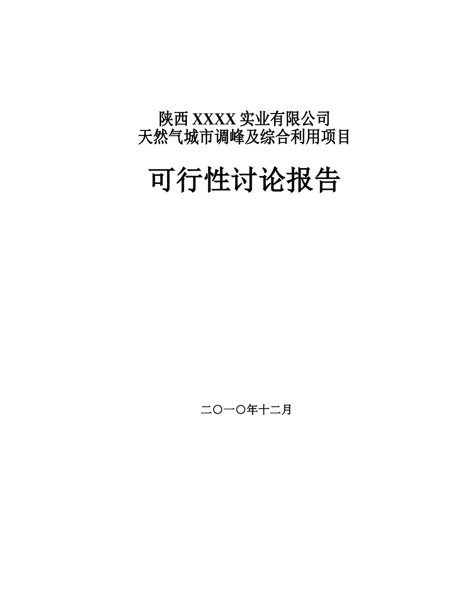 天然气城市调峰及综合利用项目可行性研究报告_第2页