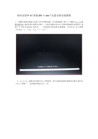 如何安装Win7系统,Windows 7光盘全新安装教程