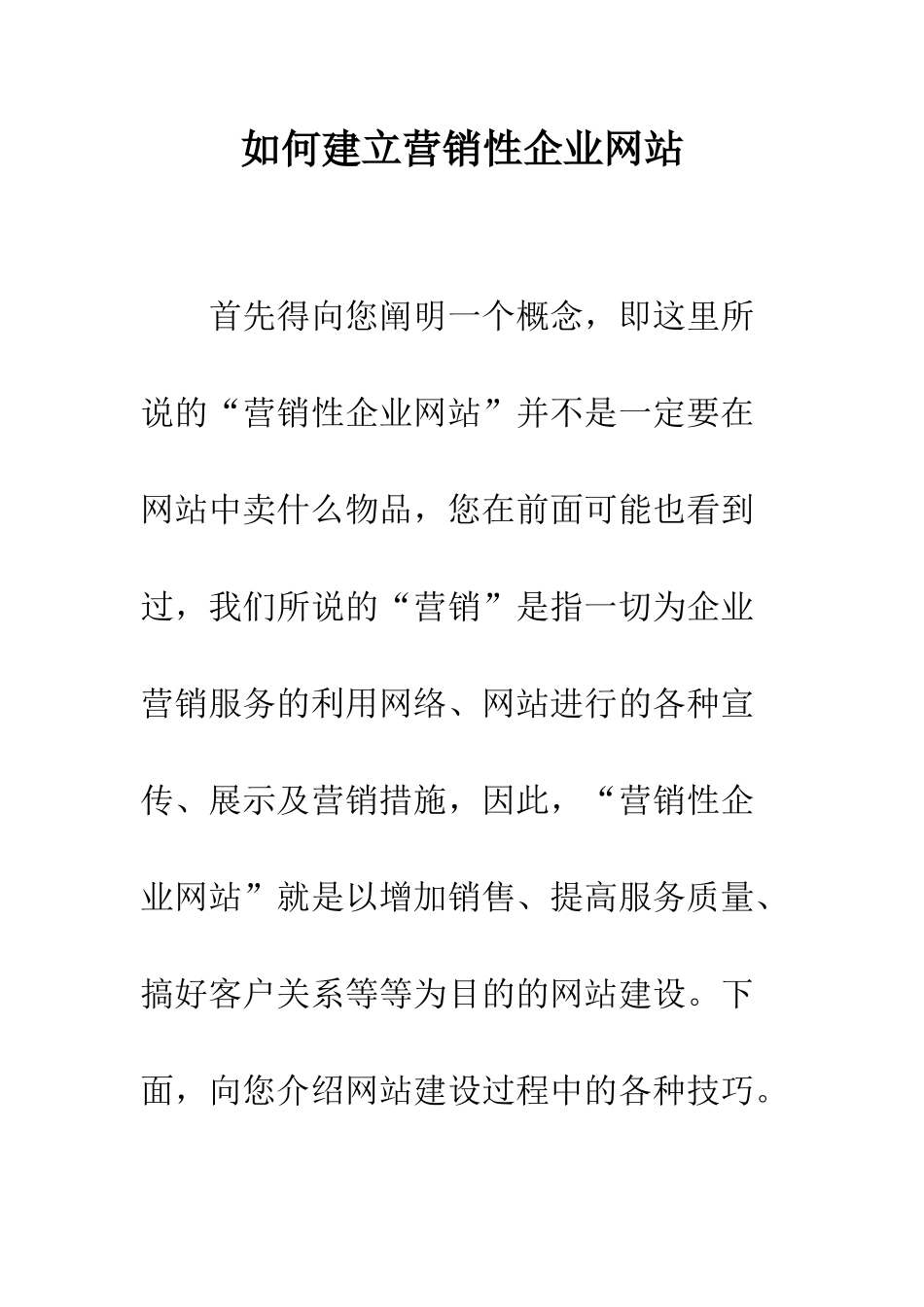 如何建立营销性企业网站_第1页