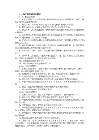 妇产科医师岗位职责