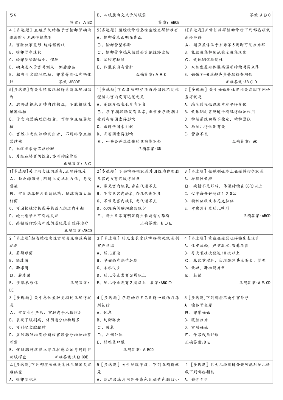 妇产科正高试题与答案_第2页