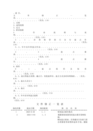 存货盘点作业指导书