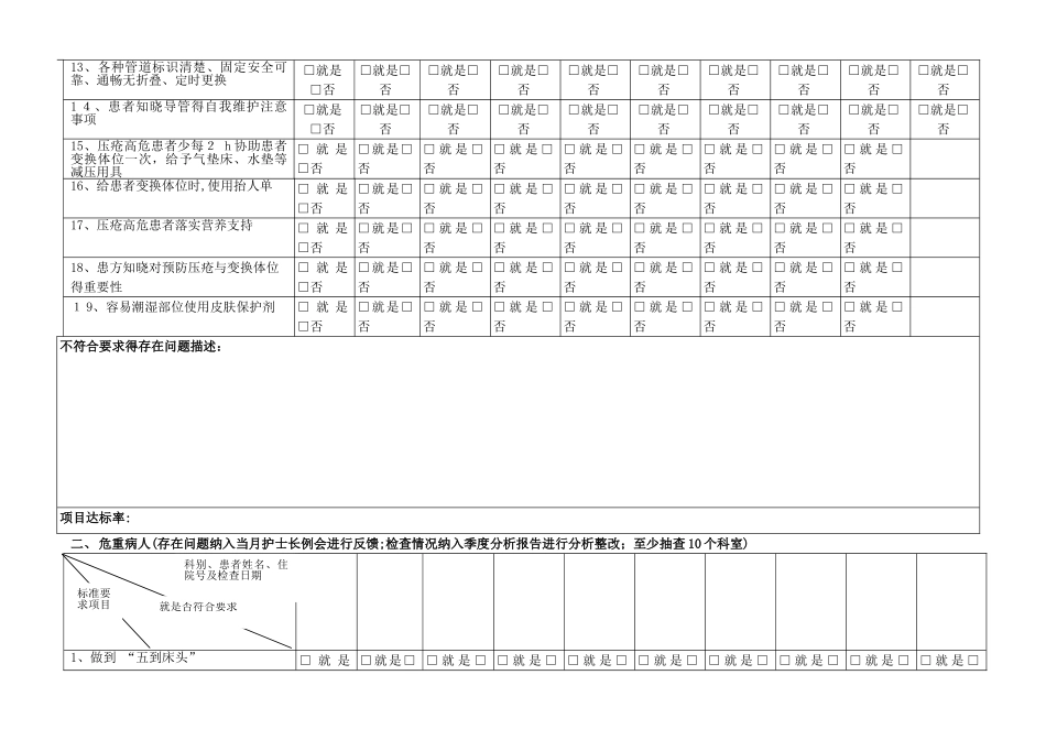 季基础护理、危重病人护理质量督查表_第2页
