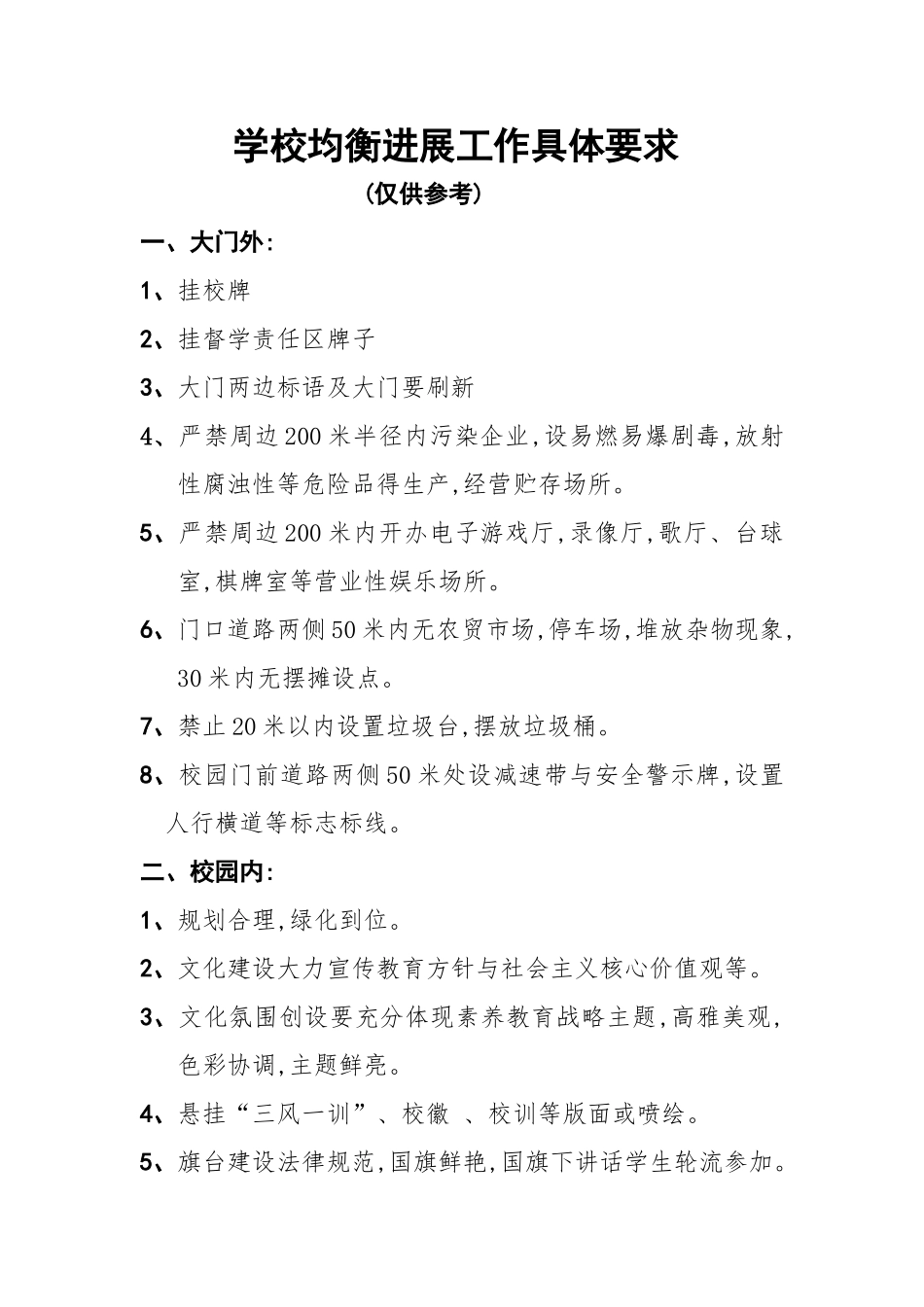 学校均衡发展基本要求_第1页