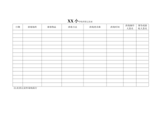 学校消毒记录表