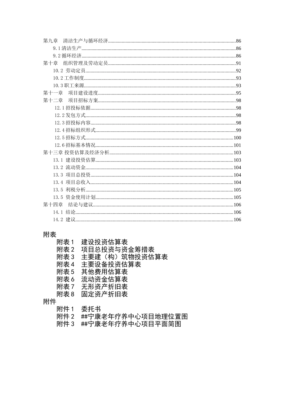 宁康老年疗养中心项目可行性研究报告_第3页