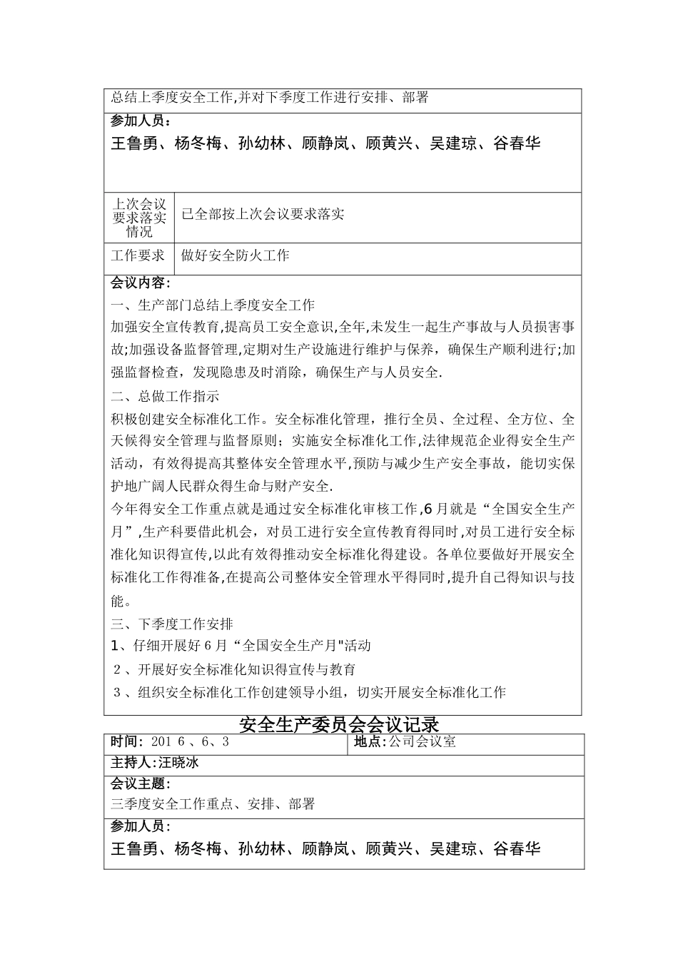 安全生产会议记录_第2页