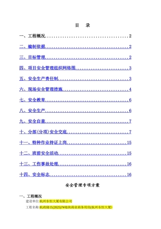 安全管理专项施工方案