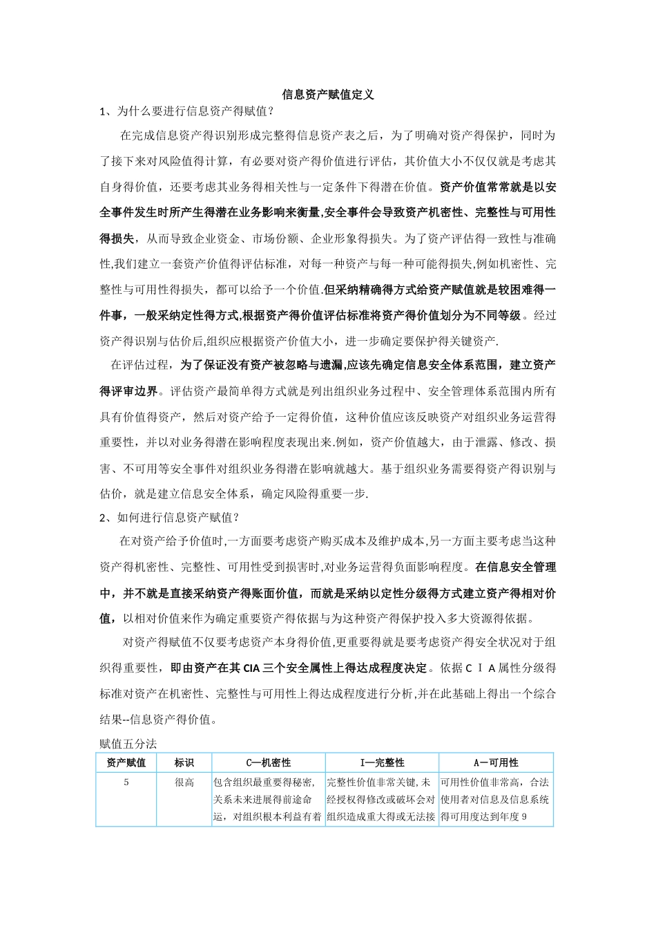 安全风险评估之信息资产赋值_第1页