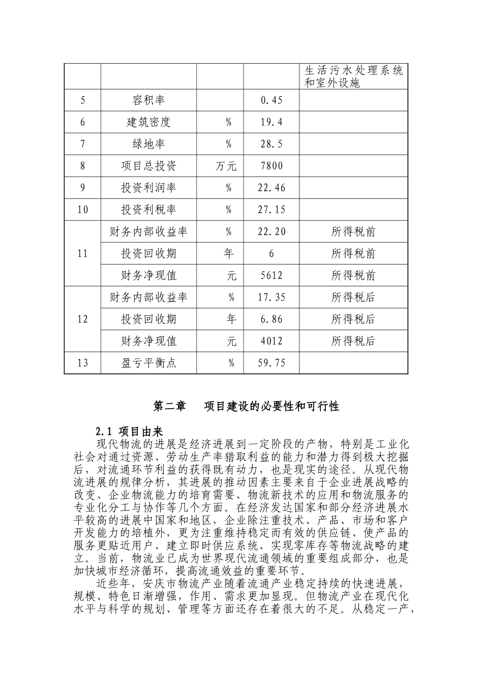 安庆大观新城物流园项目可行性研究报告_第3页