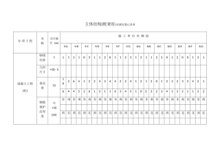 实测实量记录表