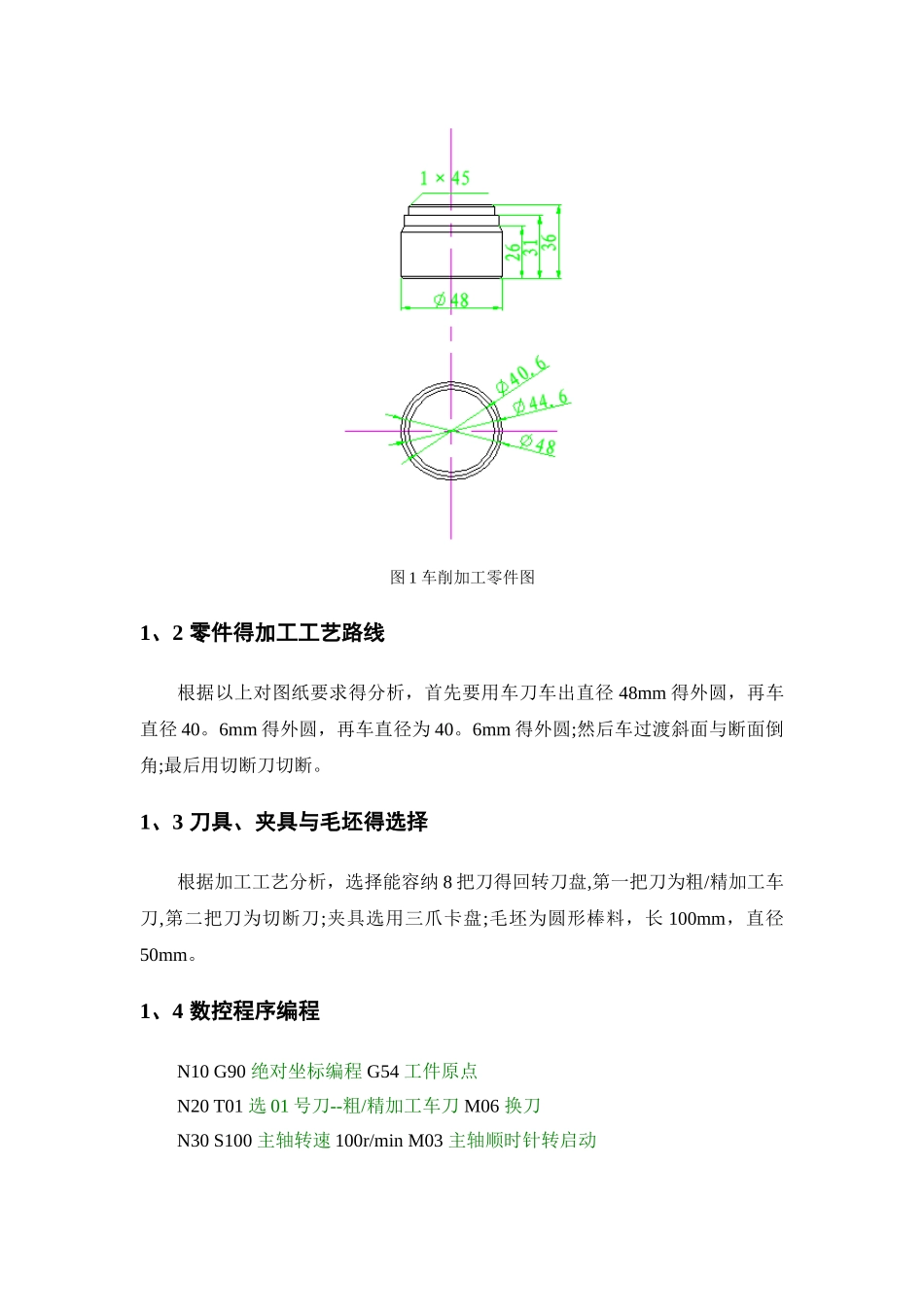 实验一数控加工仿真实验报告_第2页