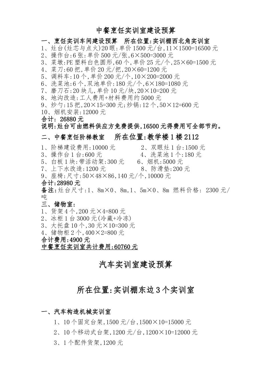 实验室预算方案_第1页