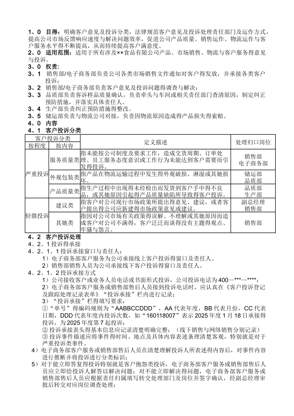 客户投诉管理规定_第1页
