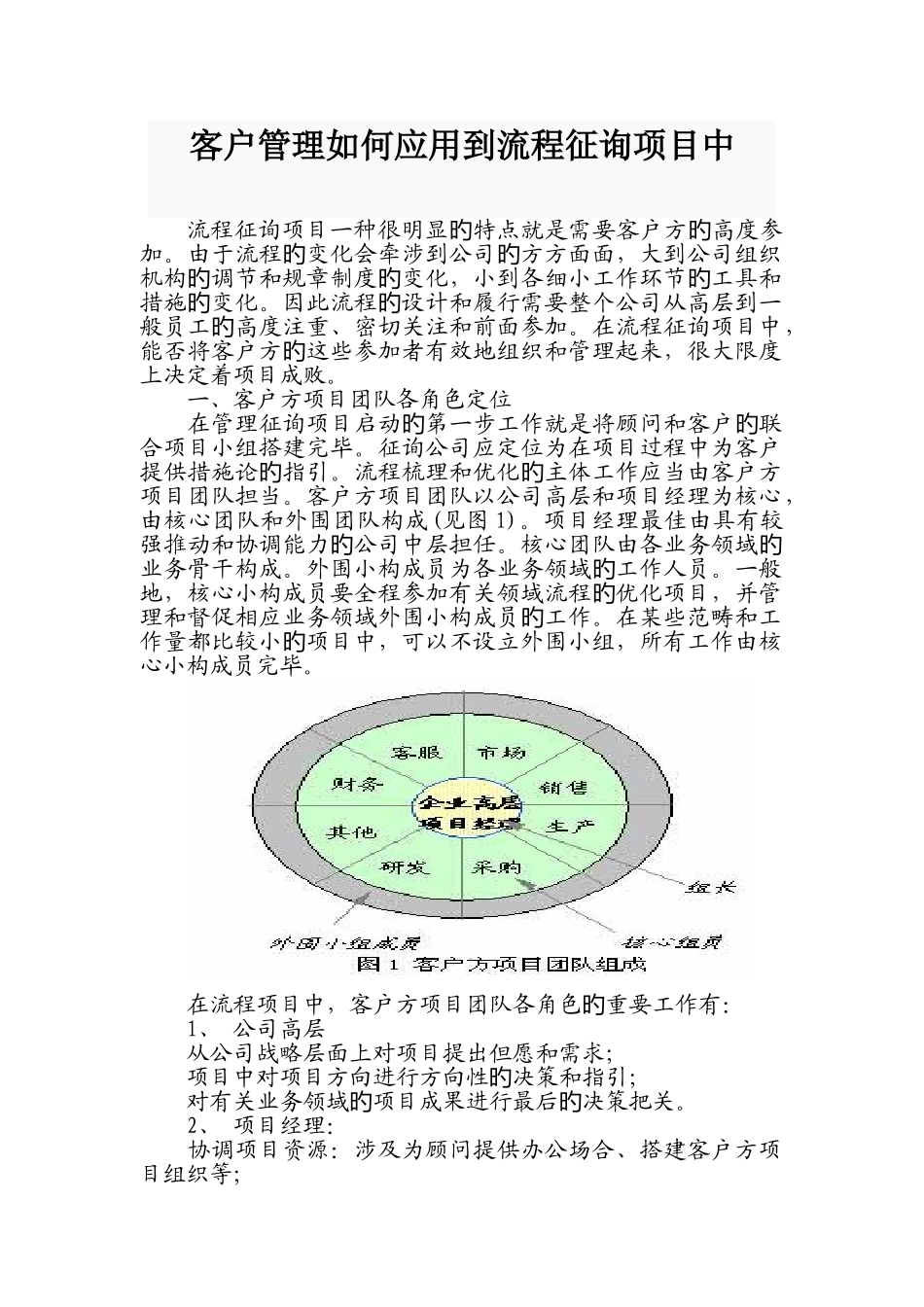客户管理如何应用到流程咨询项目中_第1页