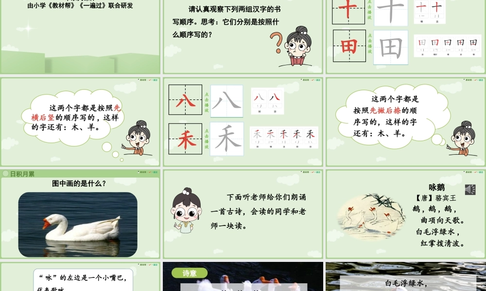 25秋新教材人教统编版一年级上册第一单元识字语文园地一第2课时课件