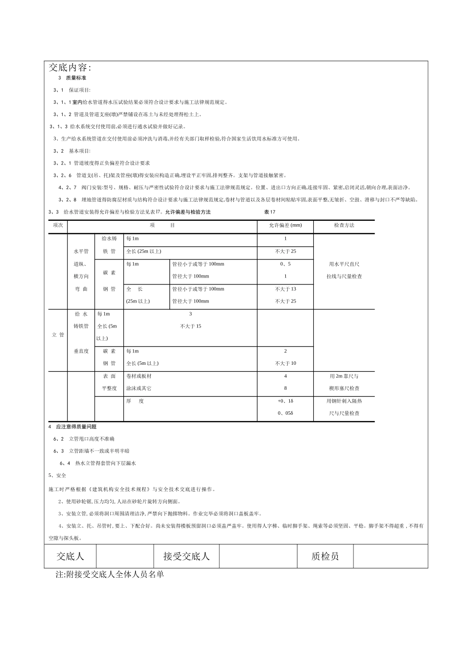室内给水管道安装施工技术交底_第3页