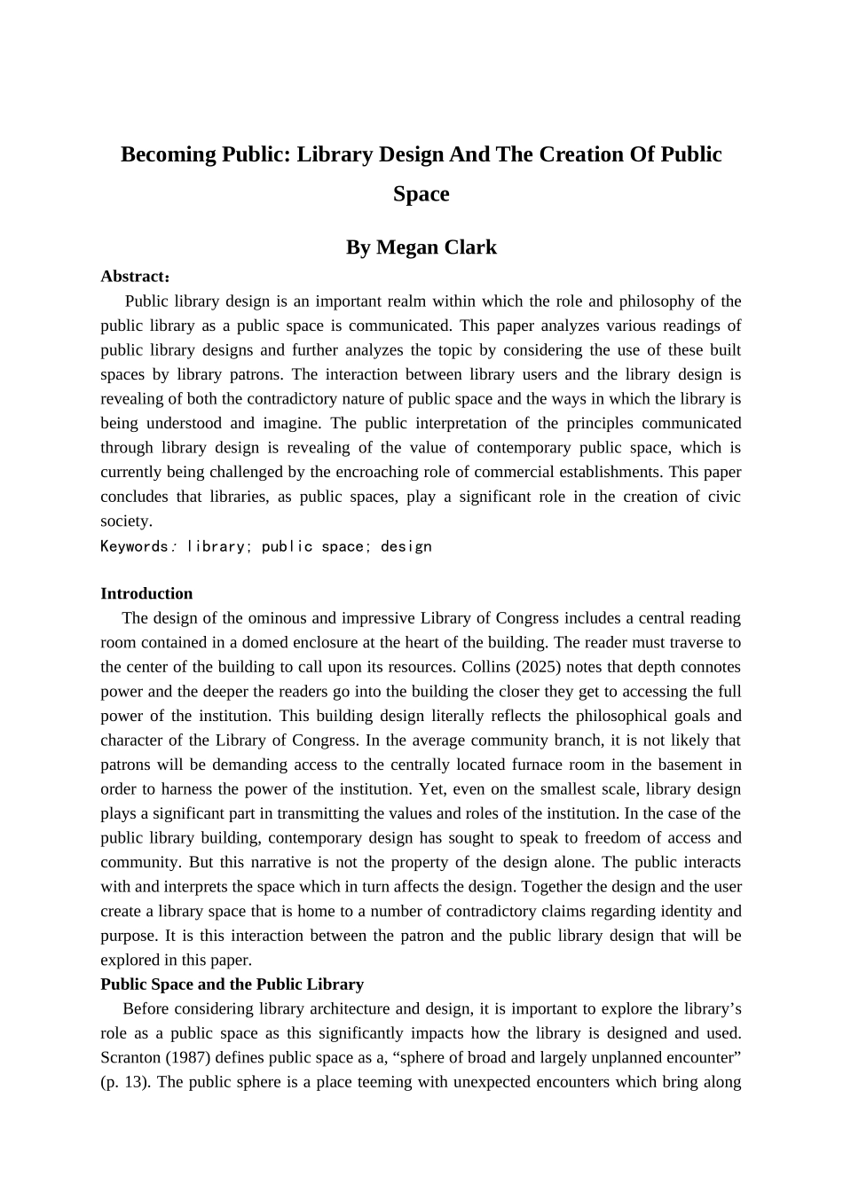 室内设计外文翻译作为公共空间图书馆设计和公共空间的创建本科学位论文_第2页
