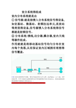室分系统的组成
