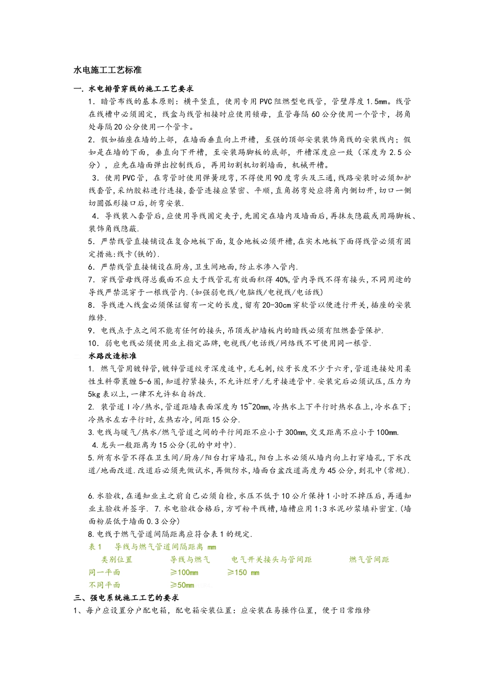 家装水电施工工艺标准_第1页