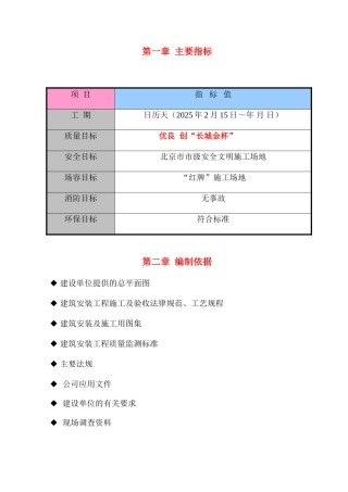 富盛大厦工程施工组织设计设计方案说明文本学位论文