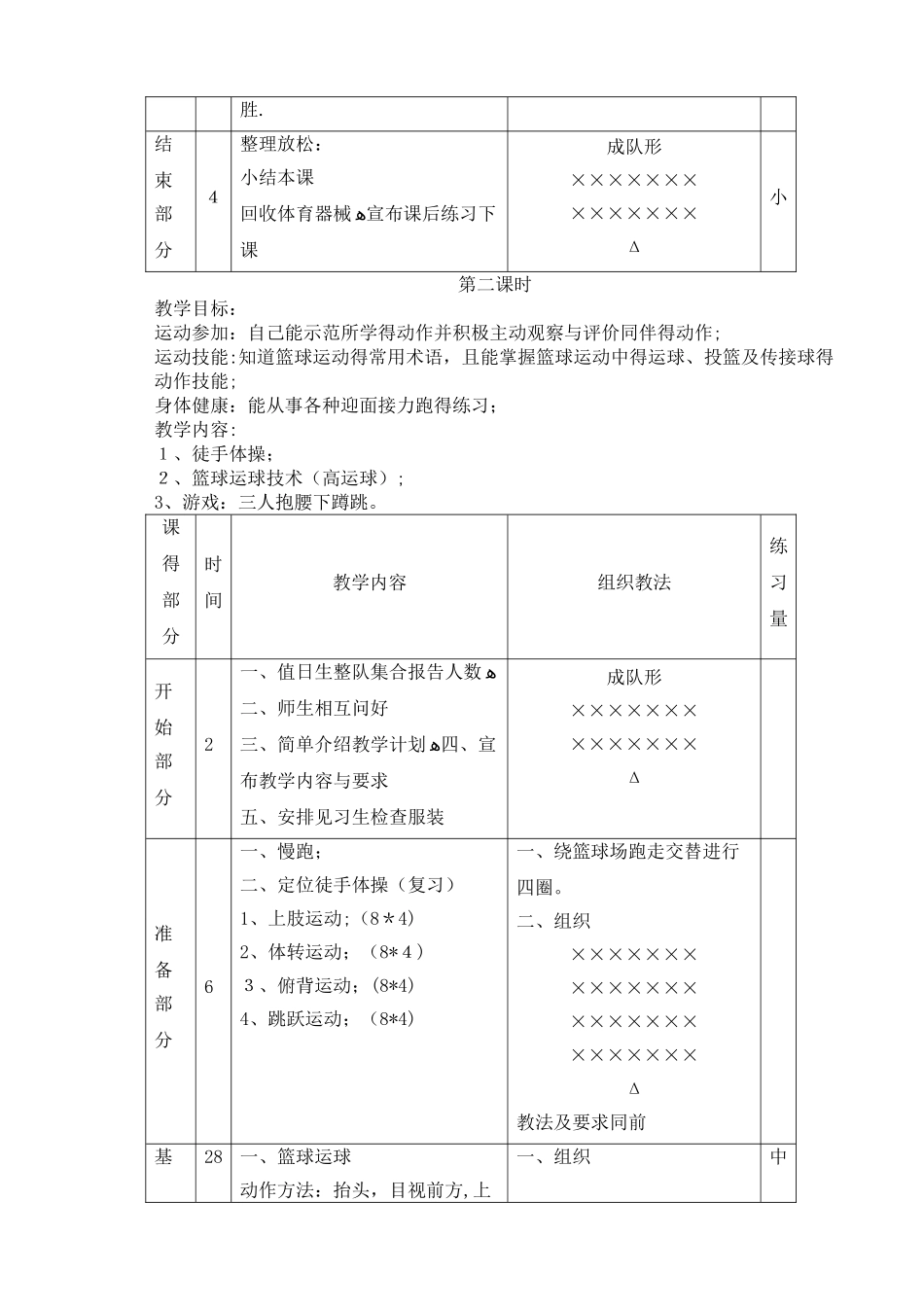 小学篮球教案 _第3页